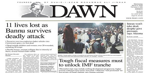 Dawn editorial slams government for ad ban over critical reporting